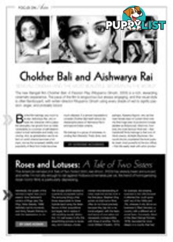 Roses and Lotuses: A Tale of Two Sisters, Chokher Bali and Aishwarya Rai