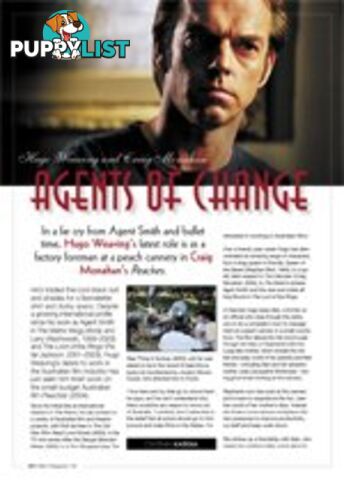 Hugo Weaving and Craig Monahan: Agents of Change