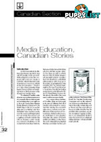 Media Education, Canadian Stories (Media Education in Canada Special Feature)