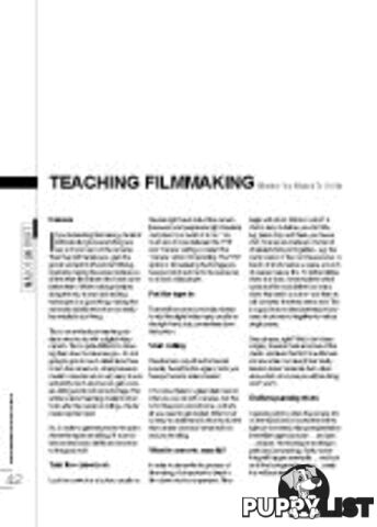 Teaching Filmmaking - Whether You Wanted To Or Not