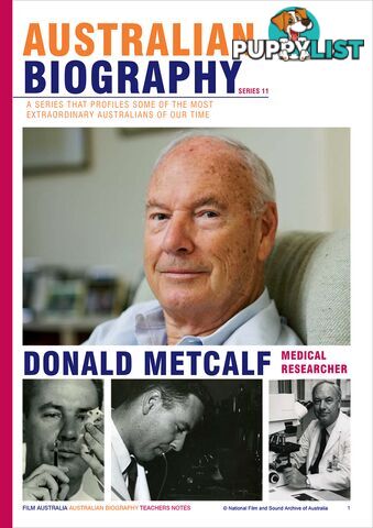 Australian Biography Series - Donald Metcalf (Study Guide)