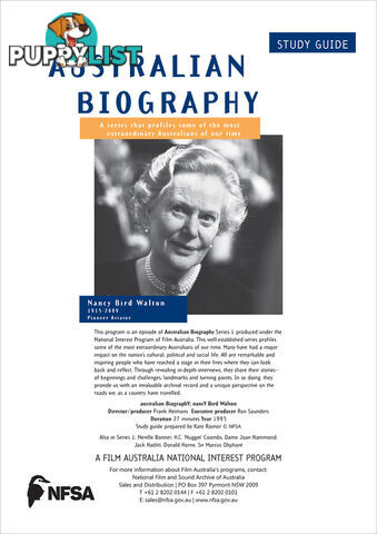 Australian Biography Series - Nancy Bird Walton (Study Guide)