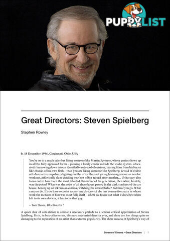 Great Directors: Steven Spielberg