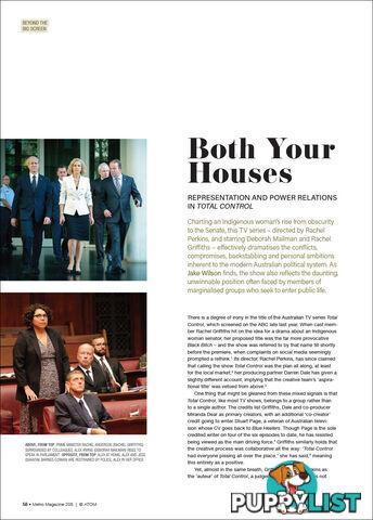 Both Your Houses: Representation and Power Relations in 'Total Control'