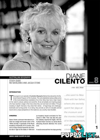 Australian Biography Series - Diane Cilento (Study Guide)