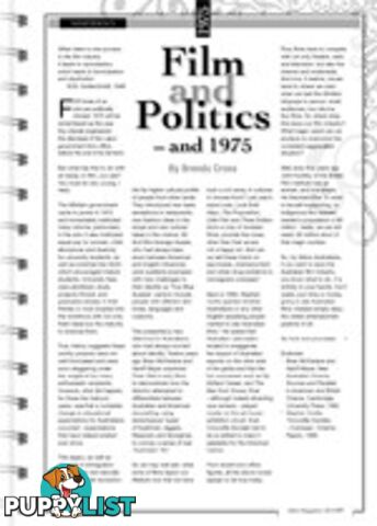 Film and Politics - and 1975