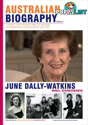 Australian Biography Series - June Dally-Watkins (Study Guide)