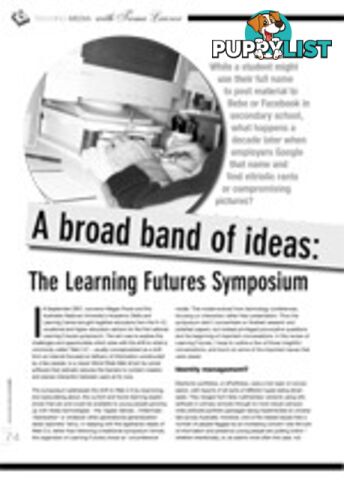 A Broad Band of Ideas: Web 2.0 @ the Learning Futures Symposium