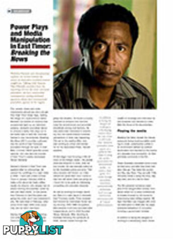 Power Plays and Media Manipulation in East Timor: 'Breaking the News'