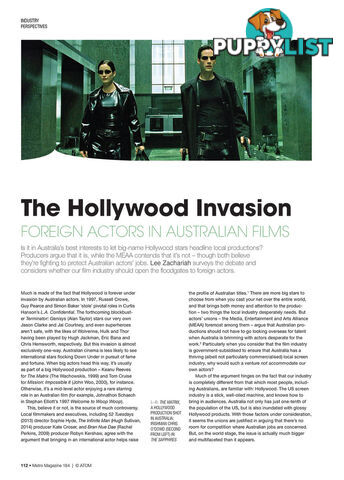 The Hollywood Invasion: Foreign Actors in Australian Films