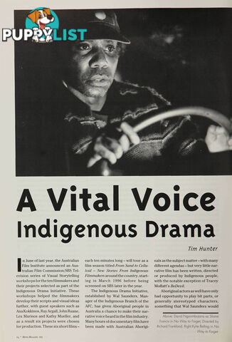 A Vital Voice: indigenous Drama