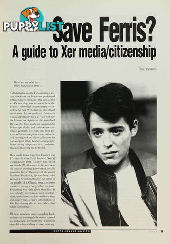 Save Ferris? A Guide to Xer Media/Citizenship