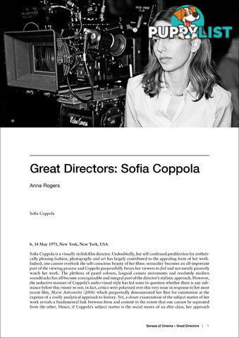 Great Directors: Sofia Coppola