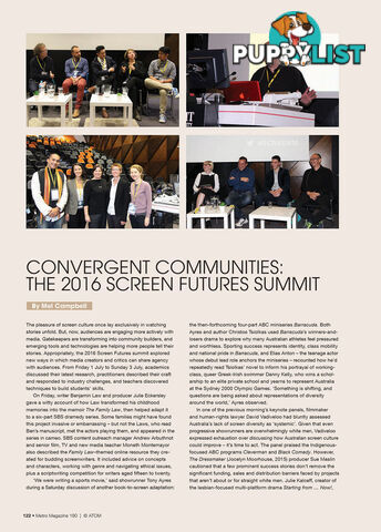 Convergent Communities: The 2016 Screen Futures Summit