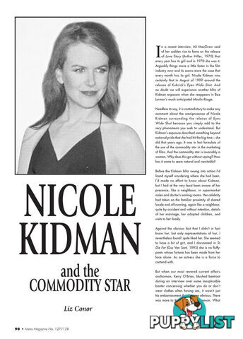 Nicole Kidman and the Commodity Star