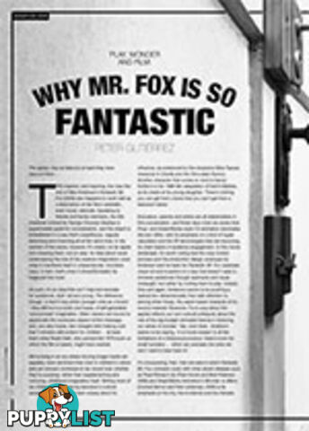 Play, Wonder and Film: Why Mr. Fox is So Fantastic