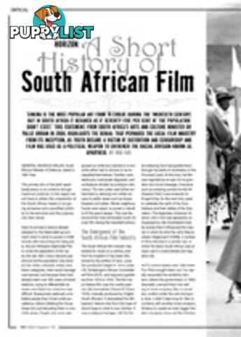 A New Horizon: A Short History of South African Film