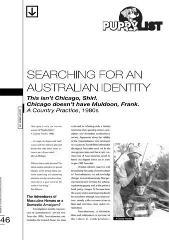 Searching for an Australian Identity