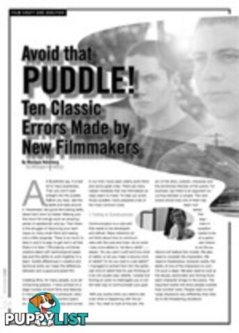 Avoid that Puddle! Ten Classic Errors Made by New Filmmakers