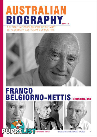 Australian Biography Series - Franco Belgiorno-Nettis (Study Guide)