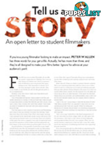 Tell Us a Story: An Open Letter to Student Filmmakers