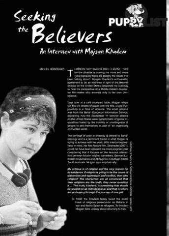 Seeking the Believers: An Interview with Mojgan Khadem