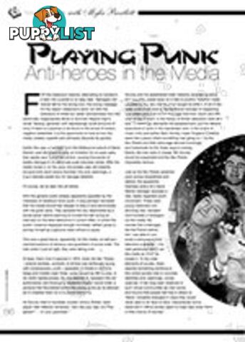 Playing Punk: Anti-heroes in the Media