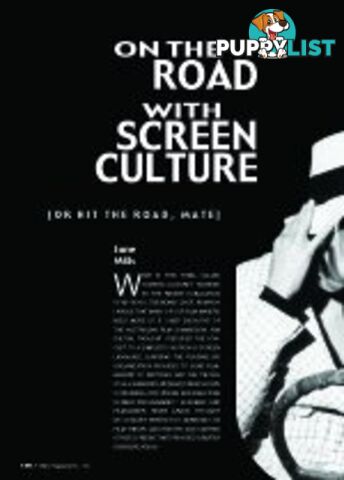 On the Road with Screen Culture (or hit the road, mate)