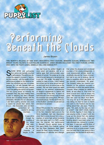 Performing Beneath the Clouds