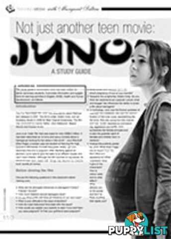 Not Just Another Teen Movie: Juno. A Study Guide