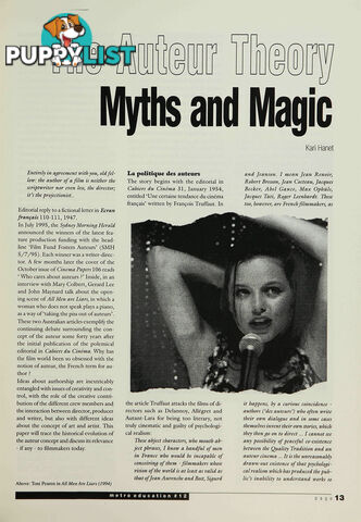 The Auteur Theory: Myths and Magic