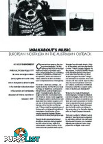 'Walkabout's' Music: European Nostalgia in the Australian Outback (Metro Special Feature: Sound)