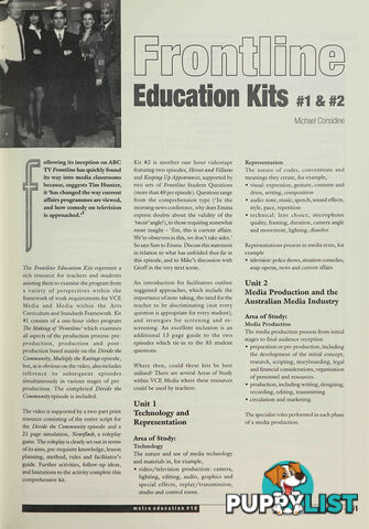 Frontline' Education Kits 1 and 2