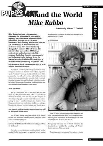 Race Around the World': Mike Rubbo