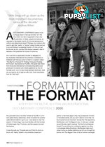 Formatting the Format