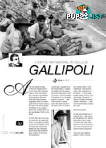 A Sort of War Memorial on Celluloid: Gallipoli