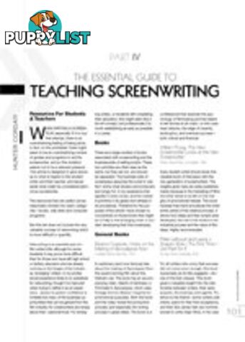 The Essential Guide to Teaching Screenwriting