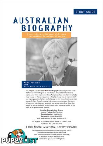 Australian Biography Series - Ann Deveson (Study Guide)