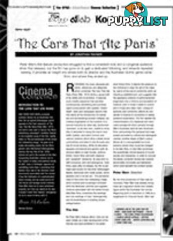 The NFSA's Kodak/Atlab Cinema Collection: The Cars That Ate Paris