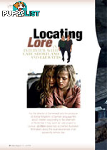 Locating Lore: An Interview with Cate Shortland and Liz Watts