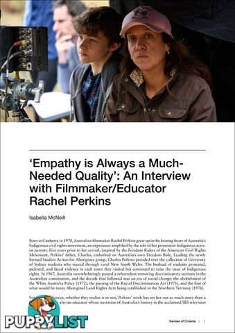 'Empathy is Always a Much-Needed Quality': An Interview with Filmmaker/Educator Rachel Perkins