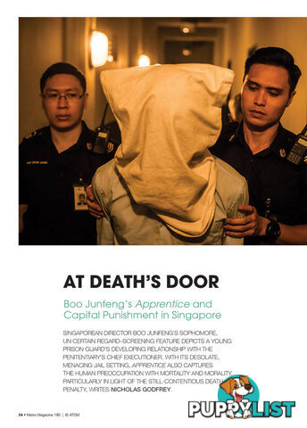 At Death's Door: Boo Junfeng's Apprentice and Capital Punishment in Singapore