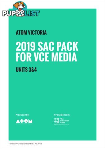 2019  SAC Pack For VCE Media Units 3&4