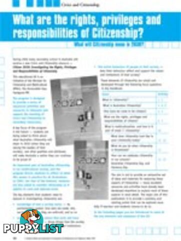 Citizen 2030- What are the rights, privileges and responsibilities of Citizenship?