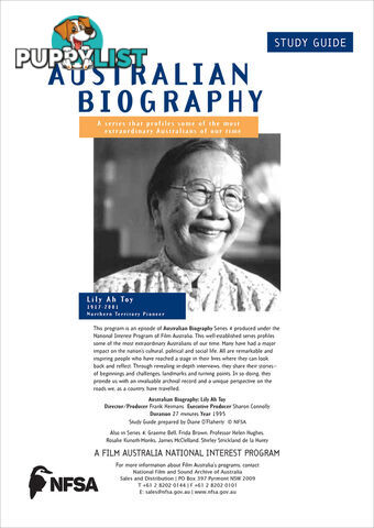 Australian Biography Series - Lily Ah-Toy (Study Guide)