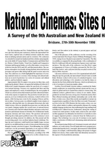 National Cinemas: Sites of Resistance? A Survey of the 9th Australian and New Zealand History and Film Conference