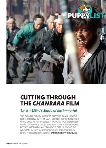 Cutting Through the 'Chanbara' Film: Takashi Miike's 'Blade of the Immortal'