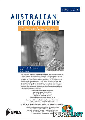 Australian Biography Series - Flo Bjelke-Petersen (Study Guide)