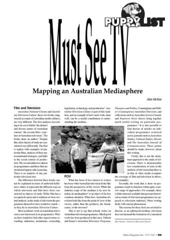 Must See TV: Mapping an Australian Mediasphere