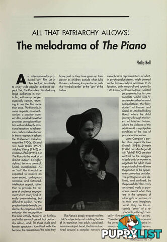 All that Patriarchy Allows: The Melodrama of 'The Piano'